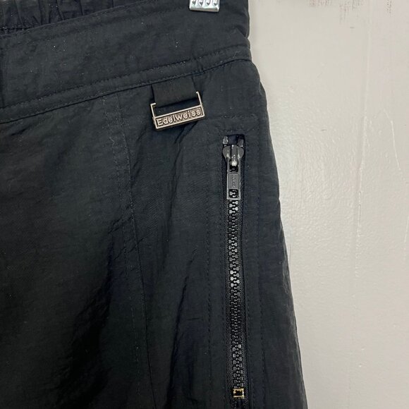 Edelweiss Snow Pants Black Zip Pockets Women's Size 14 Large - Picture 2 of 4